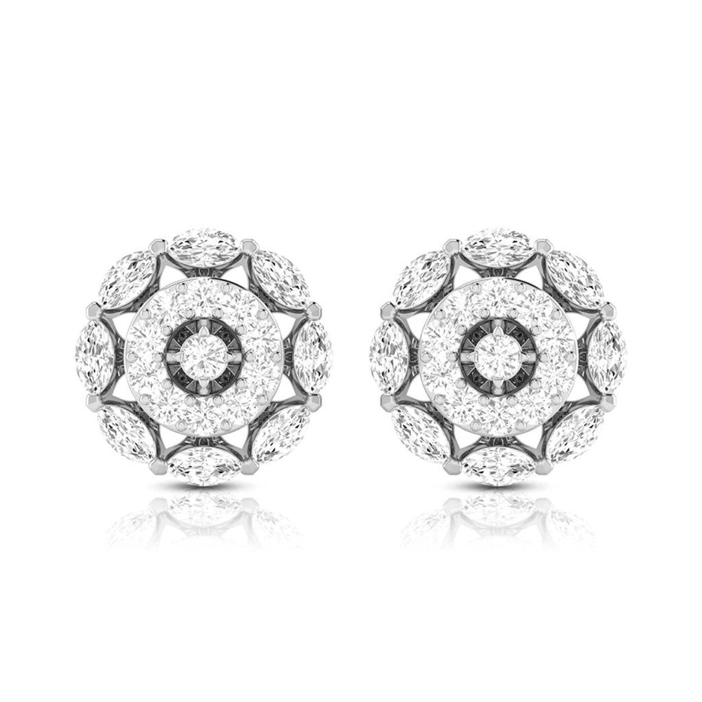 Jewelove™ Earrings SI IJ Beautiful Platinum Earrings with Diamonds for Women JL PT E ST 2027
