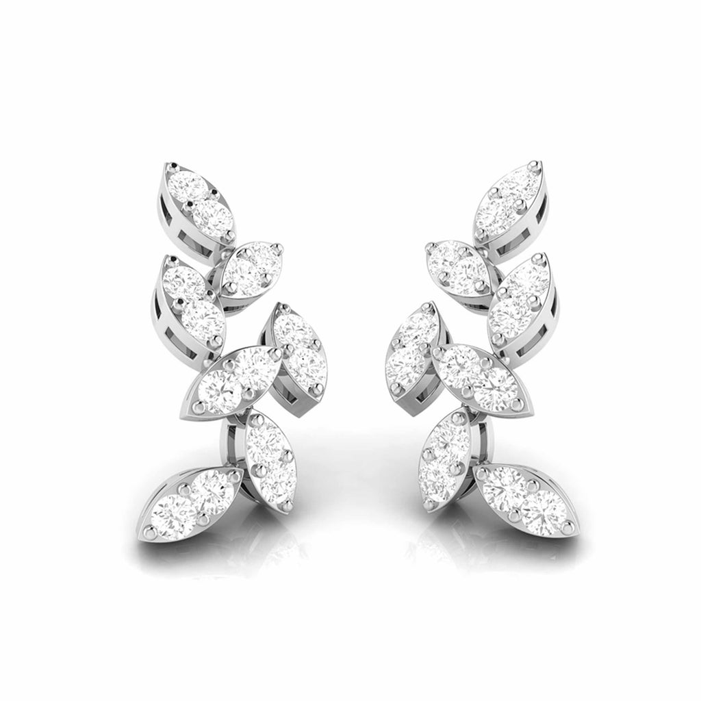 Jewelove™ Earrings SI IJ Beautiful Platinum Earrings with Diamonds for Women JL PT E ST 2032