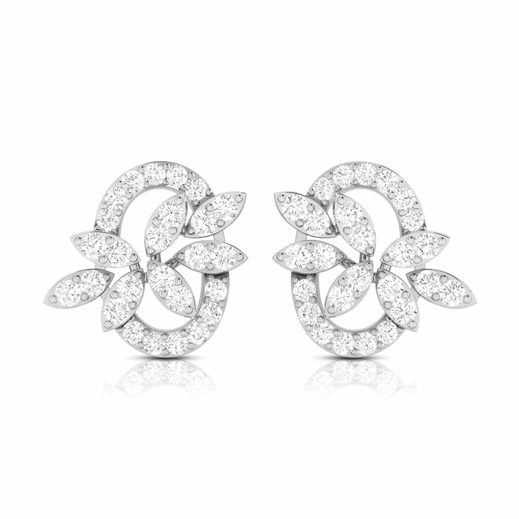 Jewelove™ Earrings SI IJ Beautiful Platinum Earrings with Diamonds for Women JL PT E ST 2060