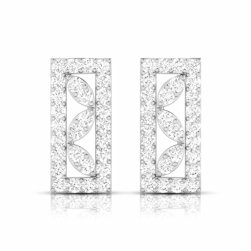 Jewelove™ Earrings SI IJ Beautiful Platinum Earrings with Diamonds for Women JL PT E ST 2069