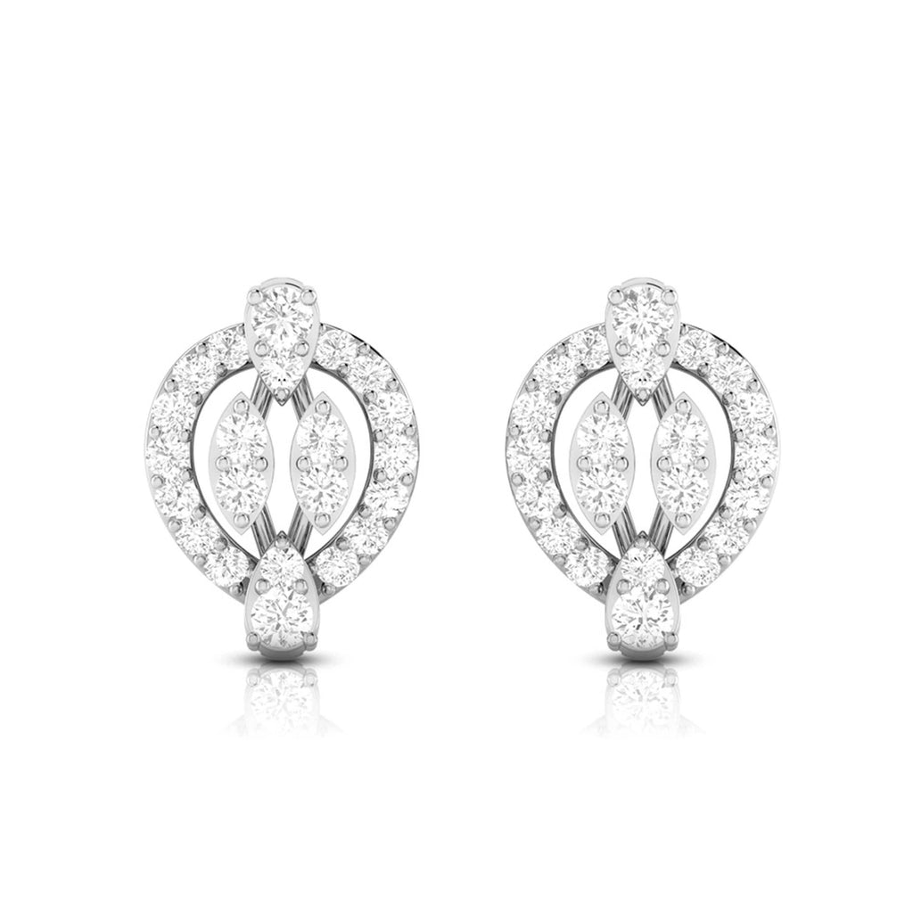 Jewelove™ Earrings SI IJ Beautiful Platinum Earrings with Diamonds for Women  JL PT E ST 2071