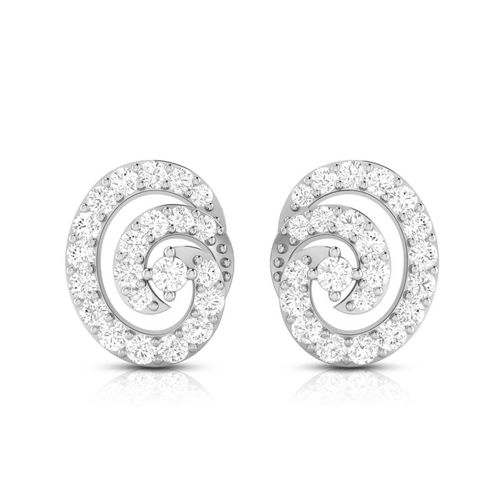 Jewelove™ Earrings SI IJ Beautiful Platinum Earrings with Diamonds for Women JL PT E ST 2100