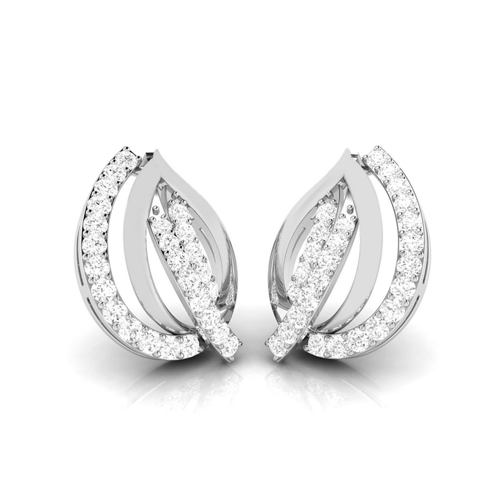 Jewelove™ Earrings SI IJ Beautiful Platinum Earrings with Diamonds for Women JL PT E ST 2103