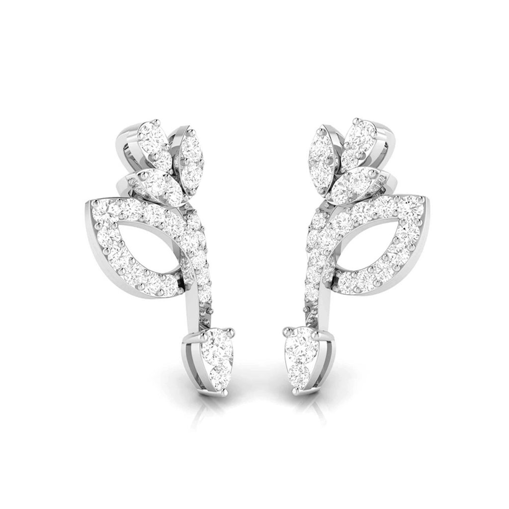 Jewelove™ Earrings SI IJ Beautiful Platinum Earrings with Diamonds for Women JL PT E ST 2105