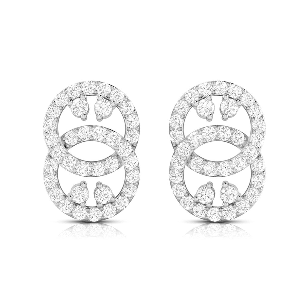 Jewelove™ Earrings SI IJ Beautiful Platinum Earrings with Diamonds for Women JL PT E ST 2106
