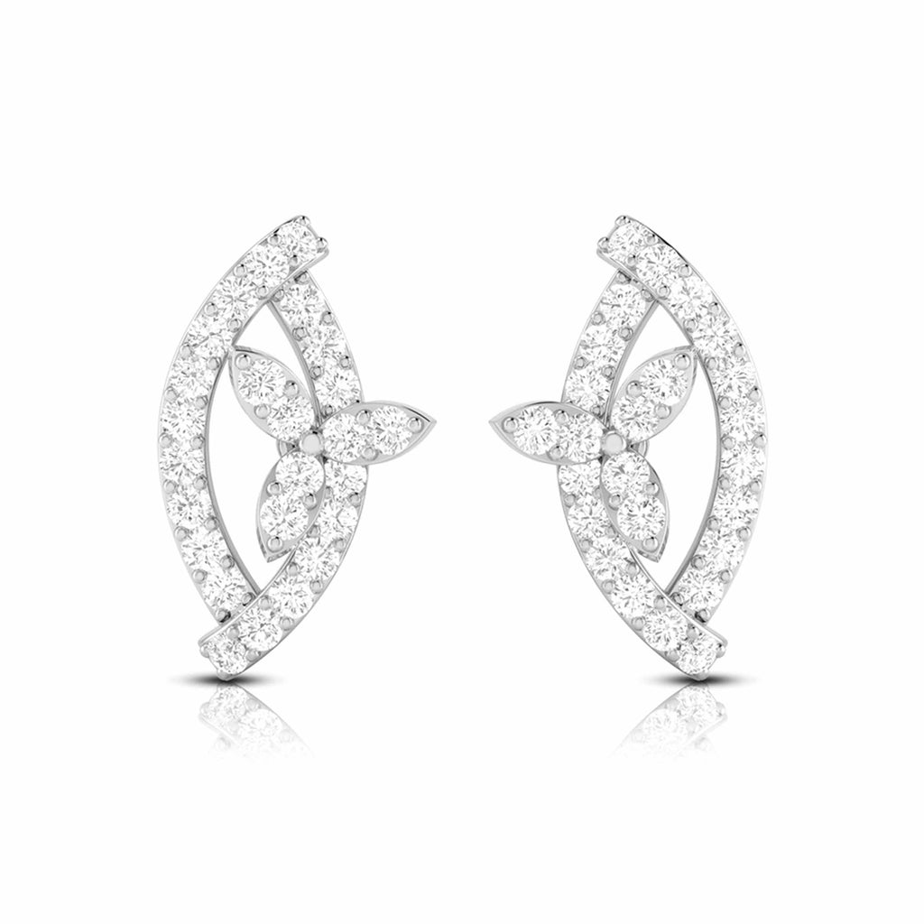 Jewelove™ Earrings SI IJ Beautiful Platinum Earrings with Diamonds for Women JL PT E ST 2107