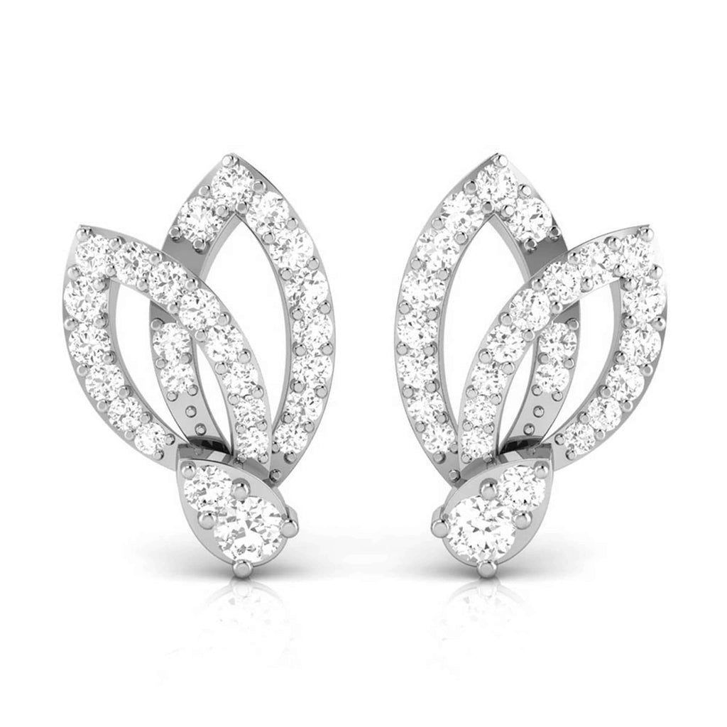 Jewelove™ Earrings SI IJ Beautiful Platinum Earrings with Diamonds JL PT E ST 2201