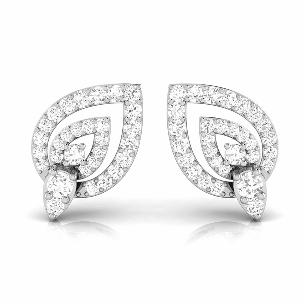 Jewelove™ Pendants & Earrings SI IJ Beautiful Platinum Earrings with Diamonds JL PT E ST 2204