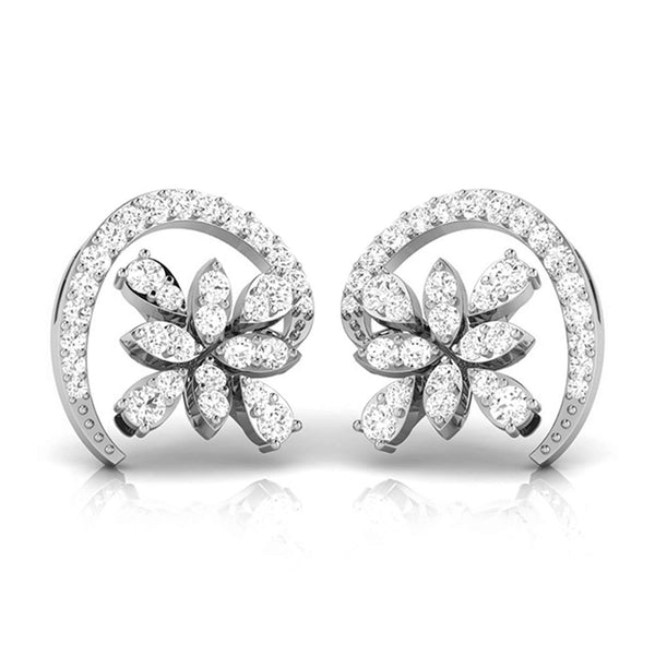 Jewelove™ Earrings Beautiful Platinum Earrings with Diamonds JL PT E ST 2207