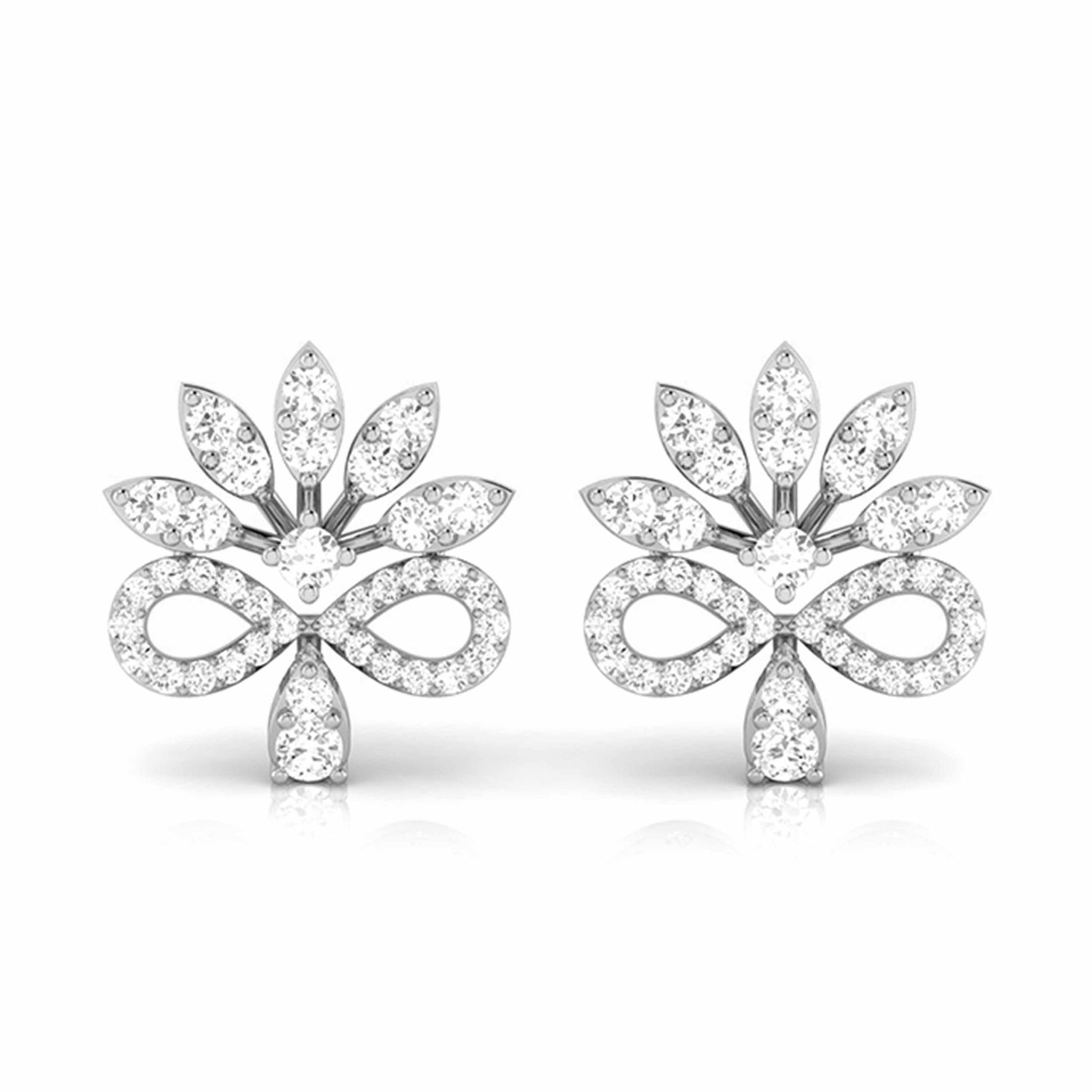 Jewelove™ Earrings Beautiful Platinum Earrings with Diamonds JL PT E ST 2211