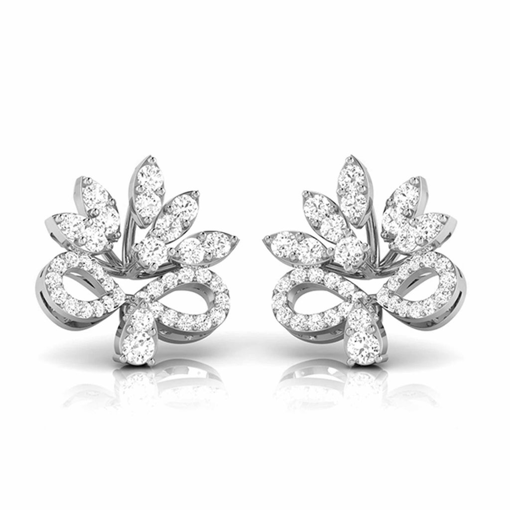 Jewelove™ Earrings SI IJ Beautiful Platinum Earrings with Diamonds JL PT E ST 2211