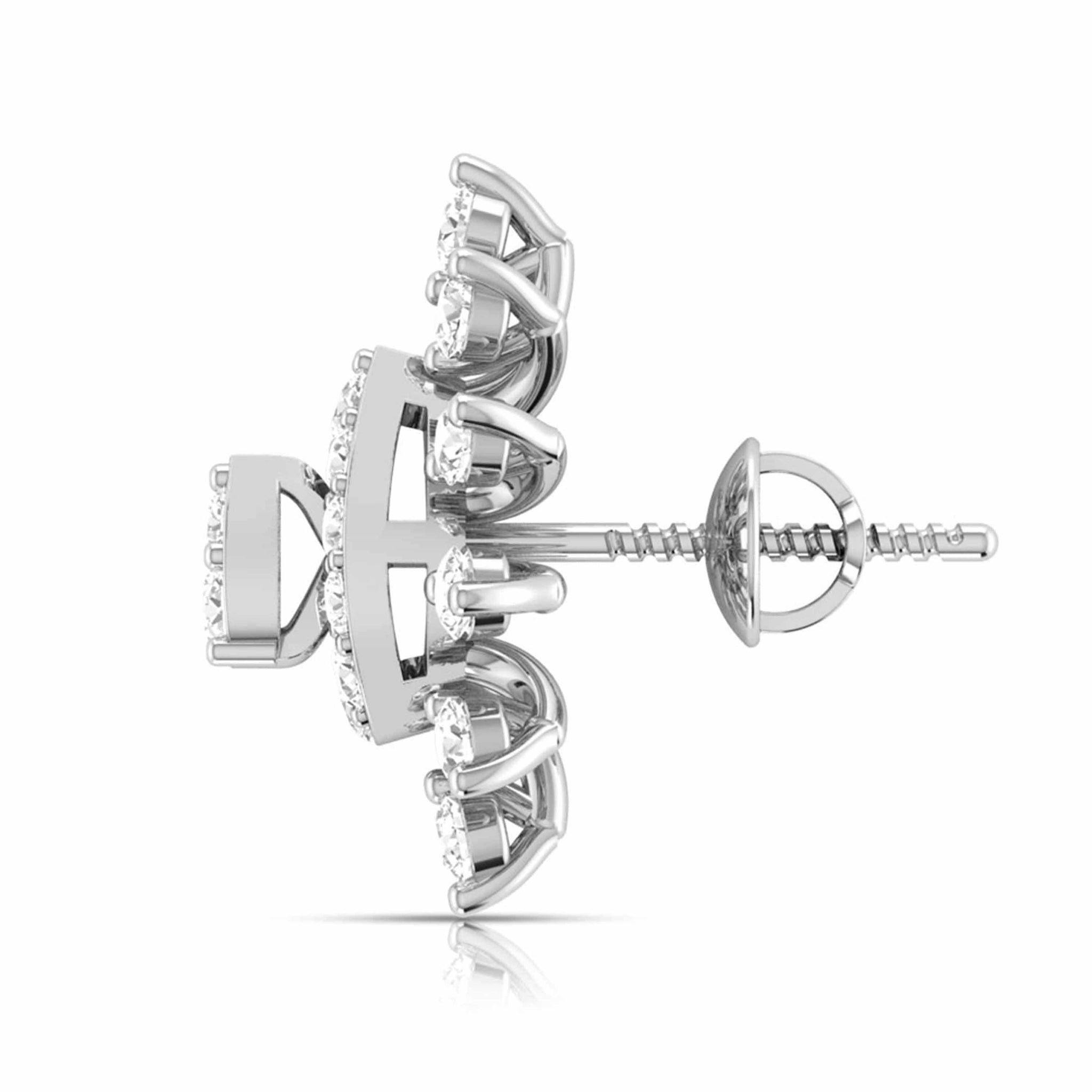 Jewelove™ Earrings Beautiful Platinum Earrings with Diamonds JL PT E ST 2219