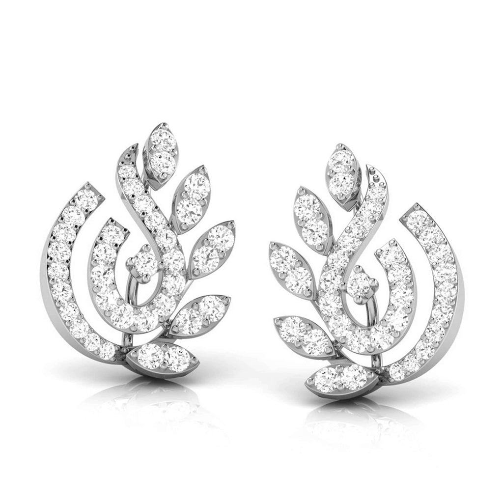 Jewelove™ Earrings SI IJ Beautiful Platinum Earrings with Diamonds JL PT E ST 2247