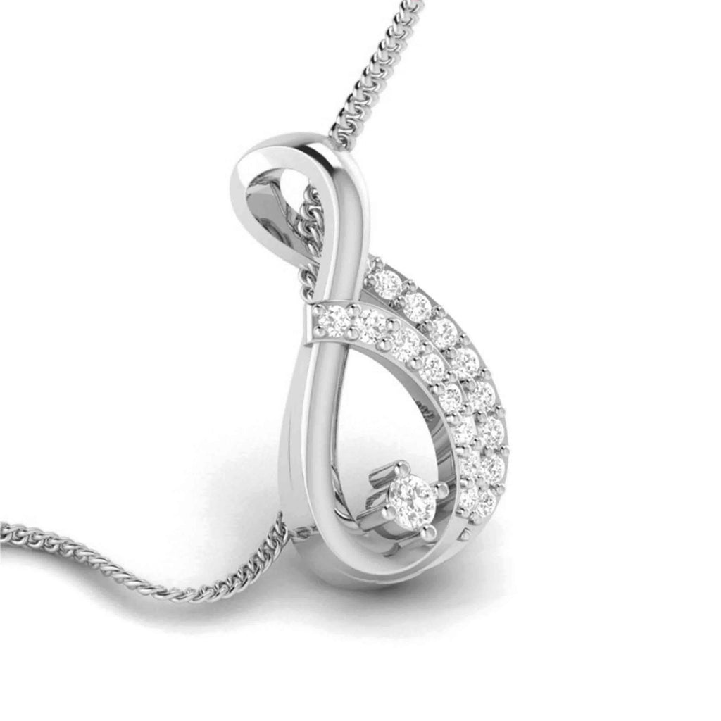 Jewelove™ Pendants & Earrings Pendant only Beautiful Platinum with Diamond Pendant Set for Women  JL PT P 2423
