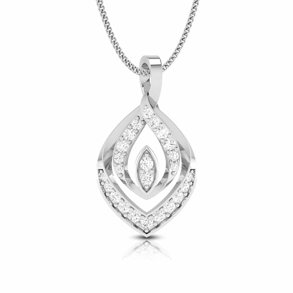 Jewelove™ Pendants & Earrings Pendant only Beautiful Platinum with Diamond Pendant Set  JL PT P 2440