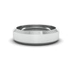 Jewelove™ Rings Beveled Edges Plain Platinum Ring for Men JL PT 616