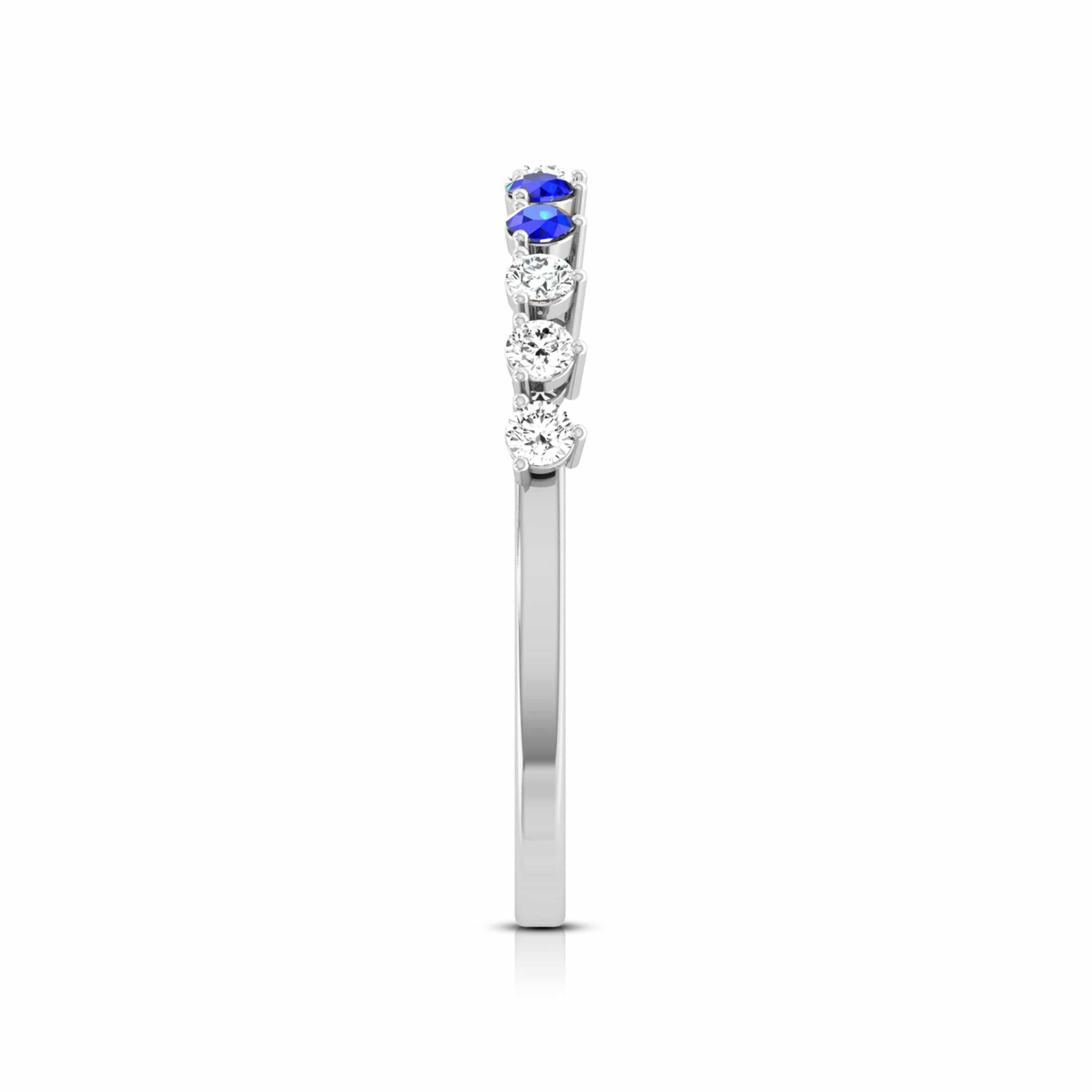 Blue Sapphire Platinum Diamond Engagement Ring JL PT LR 7007