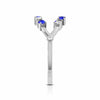 Jewelove™ Rings Blue Sapphire Platinum Diamond Engagement Ring JL PT LR 7009