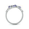 Jewelove™ Rings Blue Sapphire Platinum Diamond Engagement Ring JL PT LR 7009
