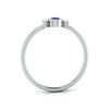 Jewelove™ Rings Blue Sapphire Platinum Diamond Engagement Ring JL PT LR 7013
