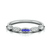 Jewelove™ Rings Blue Sapphire Platinum Diamond Engagement Ring JL PT LR 7015