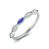Jewelove™ Rings SI IJ / Women's Band only Blue Sapphire Platinum Diamond Engagement Ring JL PT LR 7015