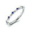 Jewelove™ Rings SI IJ / Women's Band only Blue Sapphire Platinum Diamond Engagement Ring JL PT LR 7017