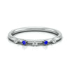 Jewelove™ Rings Blue Sapphire Platinum Diamond Engagement Ring JL PT LR 7022