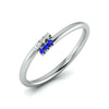 Jewelove™ Rings SI IJ / Women's Band only Blue Sapphire Platinum Diamond Engagement Ring JL PT LR 7024