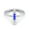 Jewelove™ Rings Blue Sapphire Platinum Diamond Engagement Ring JL PT LR 7026