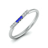 Jewelove™ Rings SI IJ / Women's Band only Blue Sapphire Platinum Diamond Engagement Ring JL PT LR 7030