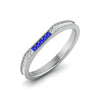 Jewelove™ Rings SI IJ / Women's Band only Blue Sapphire Platinum Diamond Engagement Ring JL PT LR 7032