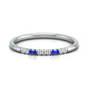 Jewelove™ Rings Blue Sapphire Platinum Diamond Engagement Ring JL PT LR 7039