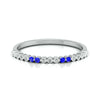 Jewelove™ Rings Blue Sapphire Platinum Diamond Wedding Band JL PT LR 7010