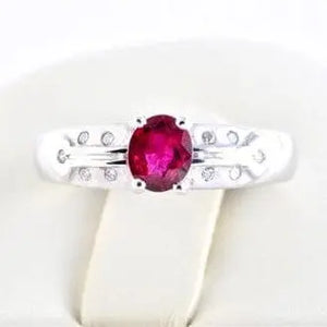Burmese Ruby Diamond Ring JL R 63