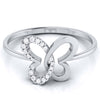 Jewelove™ Rings Butterfly Platinum Diamond Ring for Women JL PT LR 132