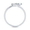 Jewelove™ Rings Butterfly Platinum Diamond Ring with Milgrain for Women JL PT LR 142