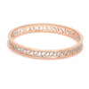 Carved Out Platinum Love Bands with Rose Gold Polish for Women SJ PTO 135-RG
