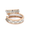 Jewelove™ Rings Chess Couple Rings in Platinum & Rose Gold with Single Diamonds JL PT 1114