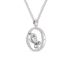 Jewelove™ Pendants Circle in Fish Platinum Diamonds Pendant for Women JL PT P 1298
