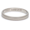 Front View of Classic 3mm Platinum Ring Matte Finish for Men SJ PTO 249