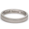 Front View of Classic 3mm Platinum Ring Matte Finish for Women SJ PTO 249
