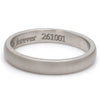 Side View of Classic 3mm Platinum Ring Matte Finish SJ PTO 249