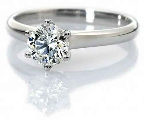 Classic 6 Prong 1 Carat Solitaire Ring SKU 0015 in India
