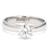Front View of View of Classic 6 Prong Solitaire Ring made in Platinum SKU 0011