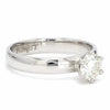 Side View of View of Classic 6 Prong Solitaire Ring made in Platinum SKU 0011