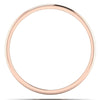 Circle View of Classic Plain Platinum Couple Rings With a Rose Gold Border JL PT 633
