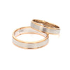 Jewelove™ Rings Classic Plain Platinum Couple Rings With a Rose Gold Border JL PT 633