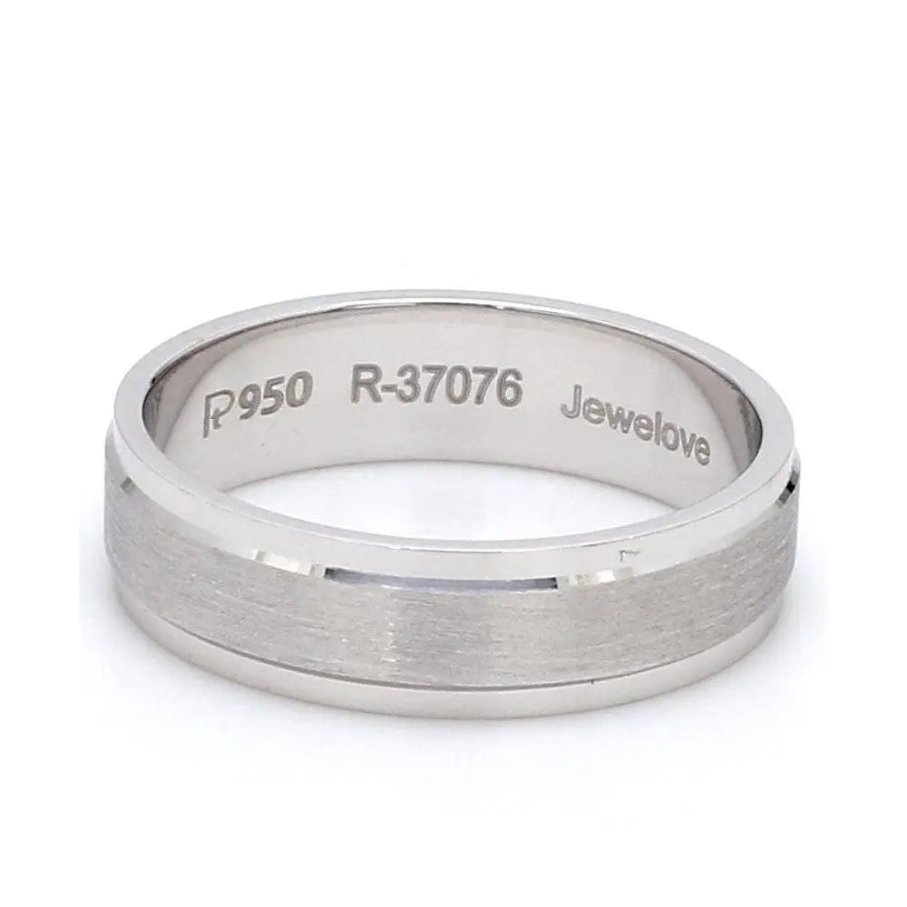 Jewelove™ Rings Classic Platinum Love Bands without Diamonds SJ PTO 104