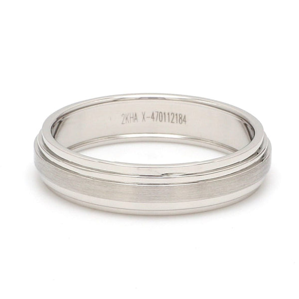 Jewelove™ Rings SI IJ / Men's Band only Classic Yet So Different Platinum Couple Rings JL PT 909